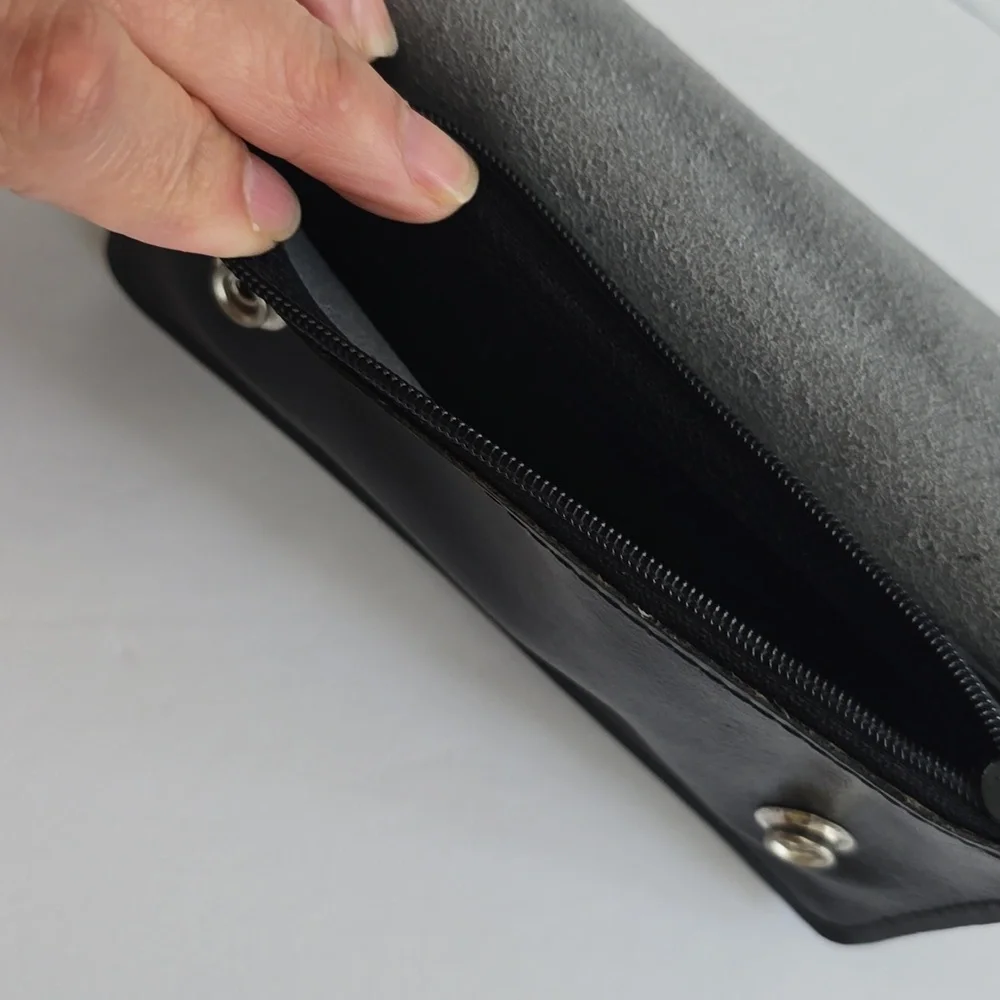 Vintage Motorcyles USA Genuine Leather Biker Trucker Black Wallet